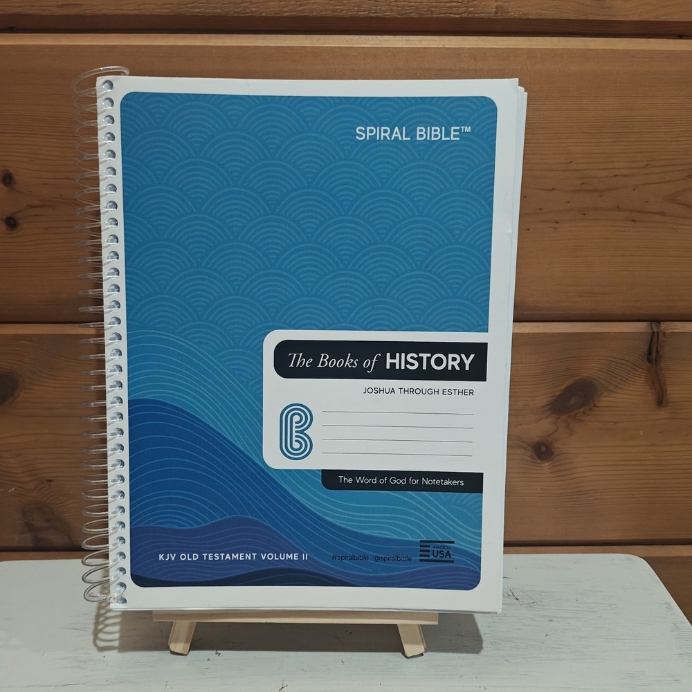 Spiral Bible New Testament Study Edition Wide Margin Notebook Joshua-Esther